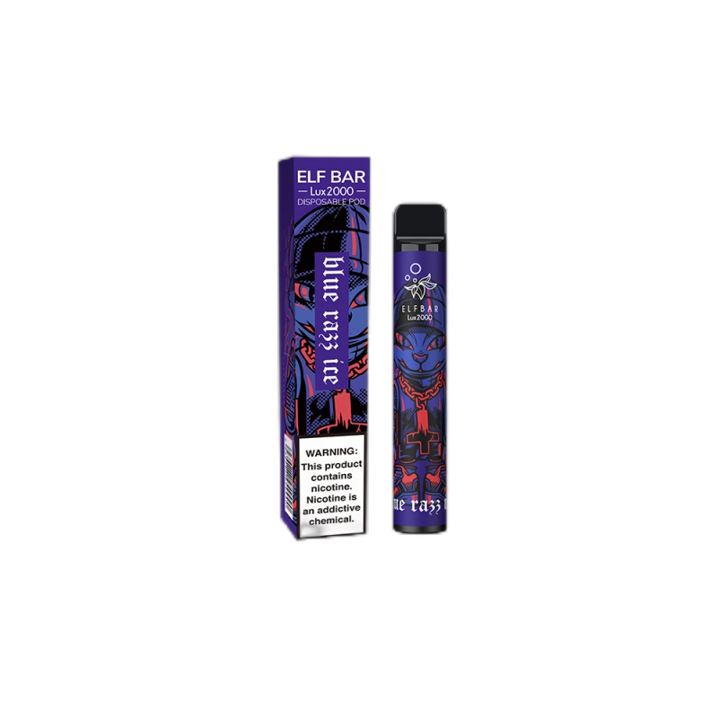 ELF BAR Lux 2000 Disposable 2000 Puffs Blue Razz I...