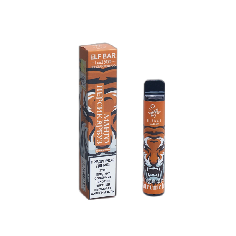 ELF BAR Lux 1500 Disposable Mango Peach Watermelon 1500 Puffs 4.8ml