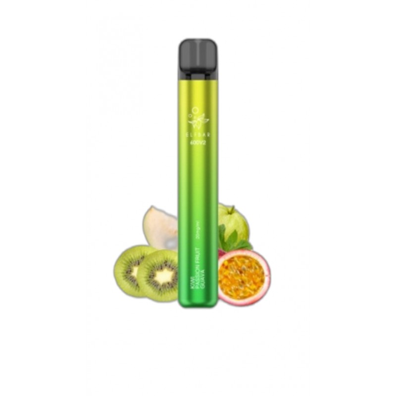 ELF BAR 600V2 Disposable 600 Puffs Kiwi Passion Fr...