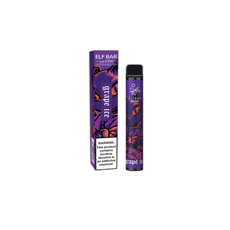 ELF BAR Lux 2000 Disposable Grape Ice 2000 Puffs