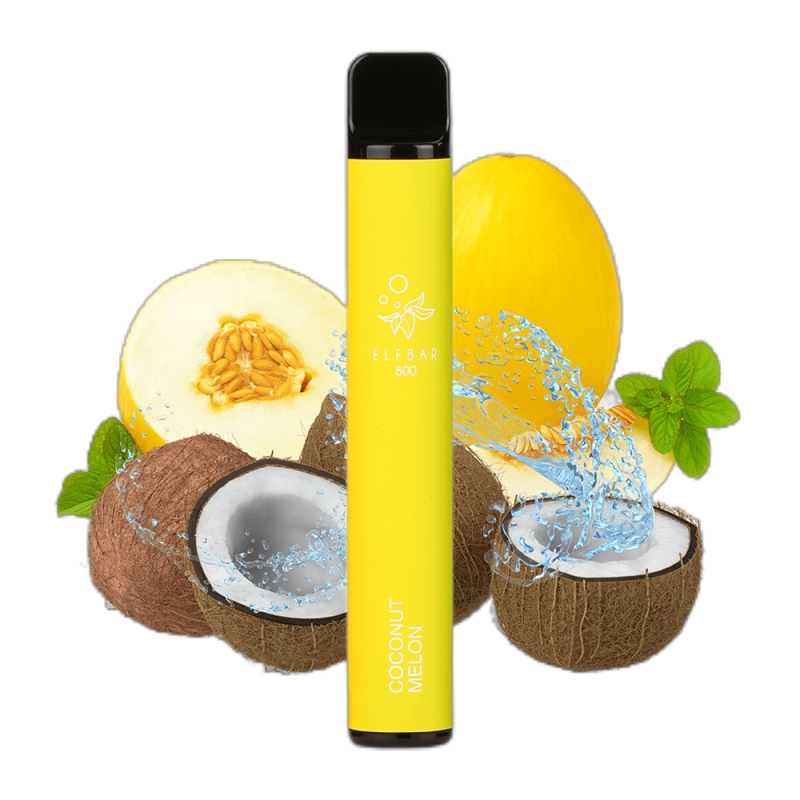 ELF BAR 800 Disposable Coconut Melon 800 Puffs 3.2...