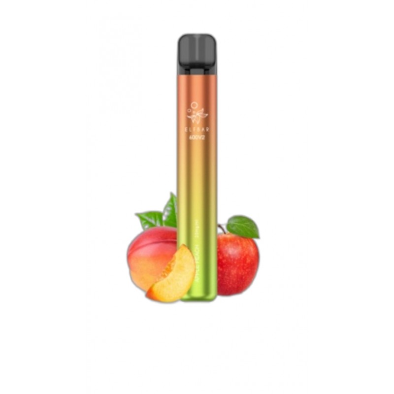 ELF BAR 600V2 Disposable 600 Puffs Apple Peach