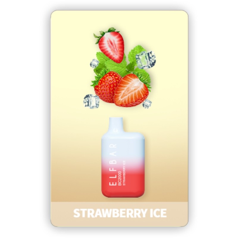 ELF BAR BC2000 Disposable 2000 Puffs Strawberry Ic...